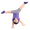 woman cartwheeling